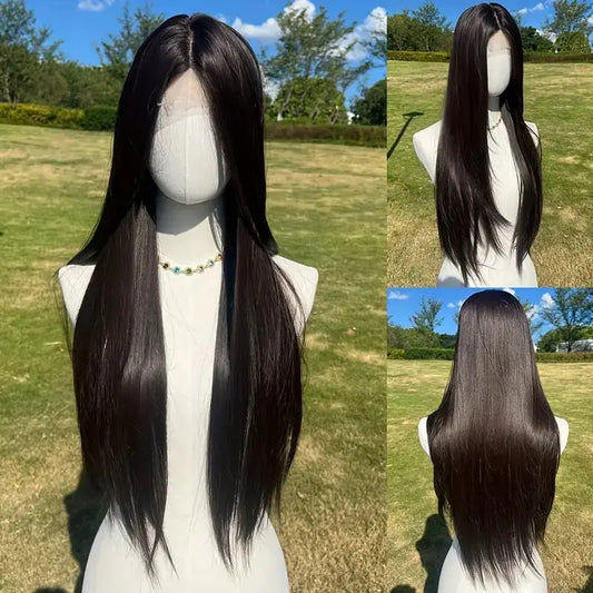 Synthetic Wig for Women With Long Straight Black Hair, Lolita Cosplay Wig for Daily School Life, Heat-Resistant Full Head Viralgem Store