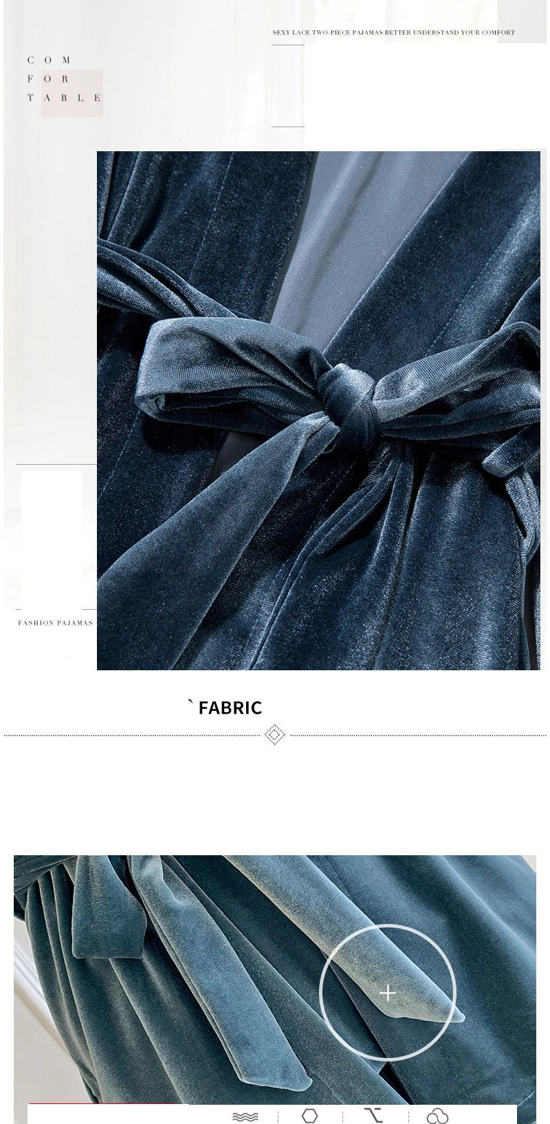 TOP Casual Velour Home Clothing 4pcs Sleep Set Intimate Lingerie Women Pajamas Suit Long Sleeve Lace Velvet Homewear Pyjamas Viralgem Store