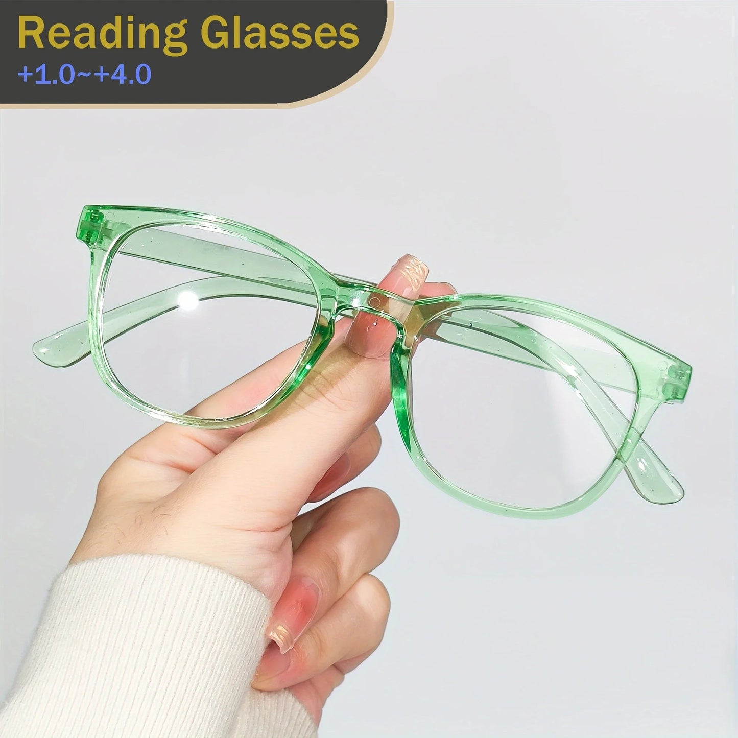 6pcs Fashion Oval Reading Glasses Colorful Chic Presbyopic Glasses For Women Men 1.0 To +4.0 Viralgem Store