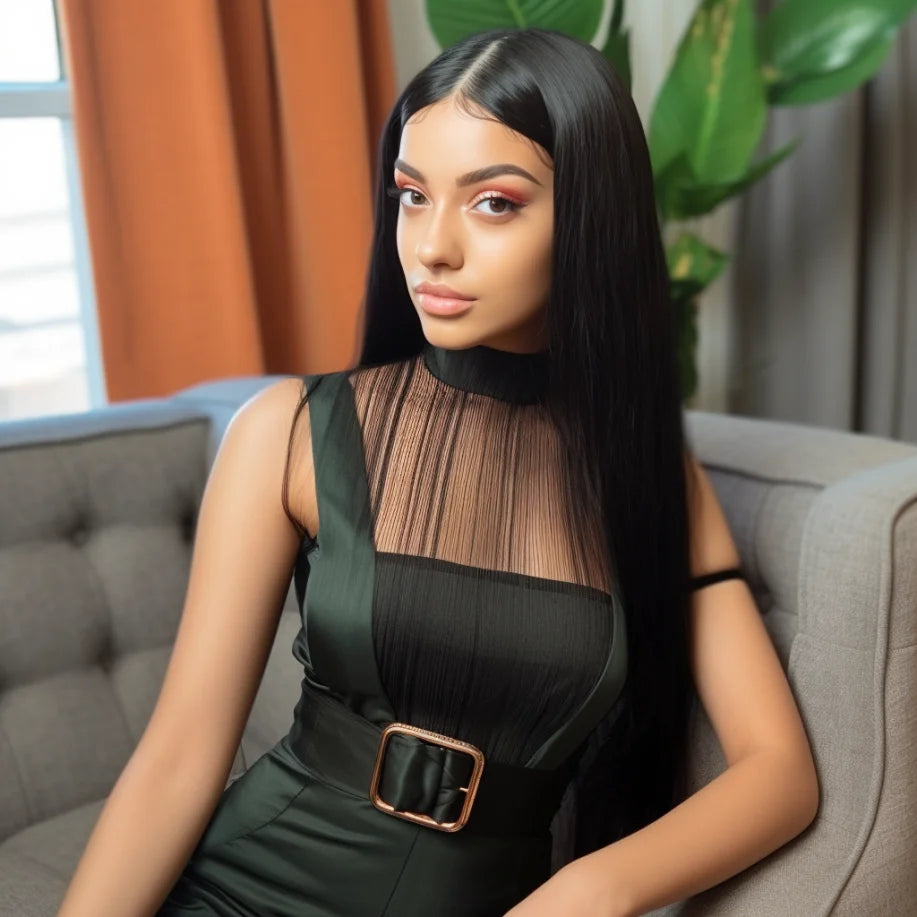 13x6 Lace Frontal Human Hair Wigs Bone Straight Raw 100% Human Hair Wig Pre Plucked 360 Full Lace Cheap Wig on Sale Clearance