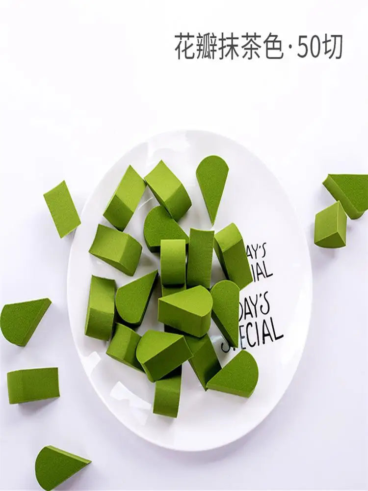 50 Pieces Makeup Sponge  For Face Curve Blending, Latex Free, Small Wedge Shaped Smooth Apply Beauty Sponge Applicator