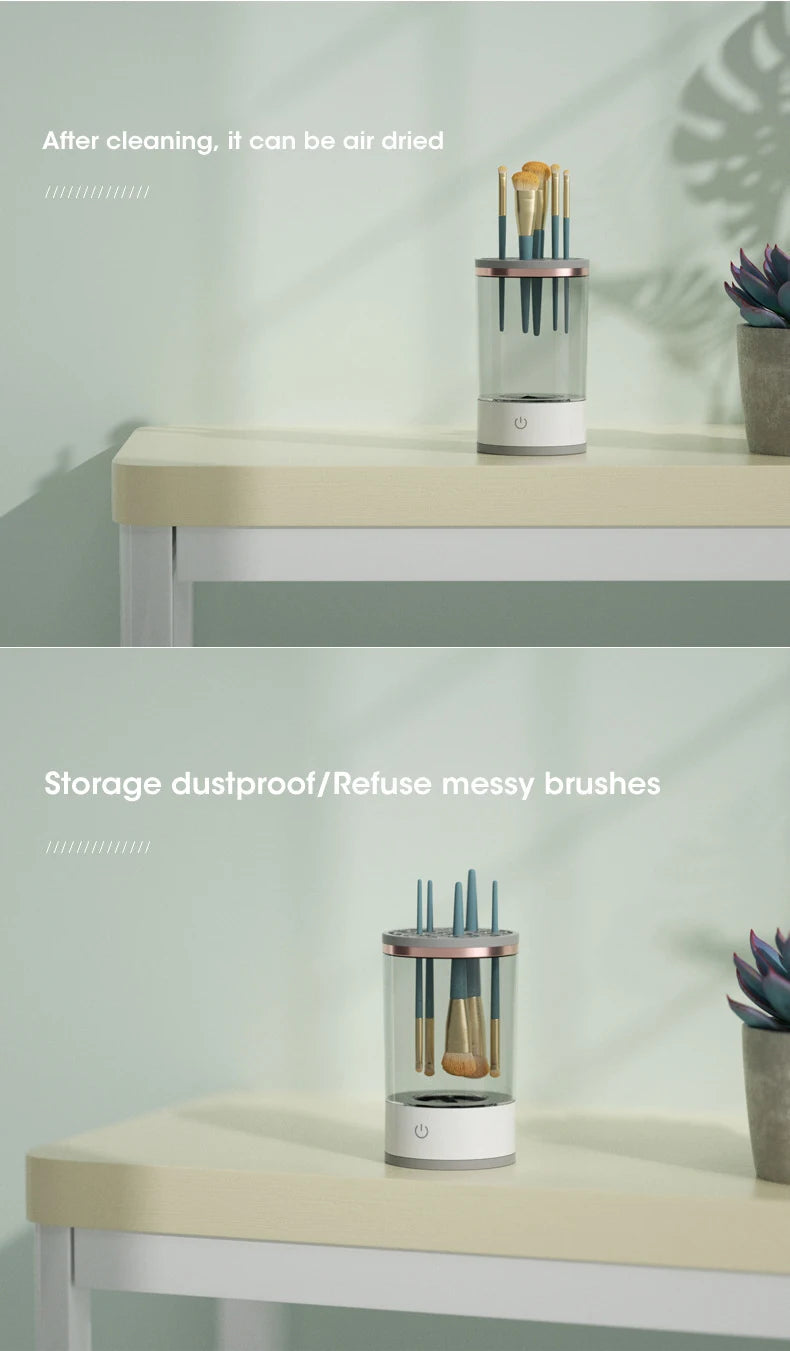 USB Electric Makeup Brush Cleaner Portable 3 In 1 Makeup Brushes Drying Rack Lazy Cleaning Brush Washer Quick Dry Tool New Viralgem Store