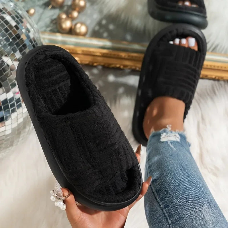 Women's 2024 Spring and Autumn Towel Pattern Thick Sole Home Fashion Anti Slip Towel Sole External Slippers Sandals Outdoor Viralgem Store