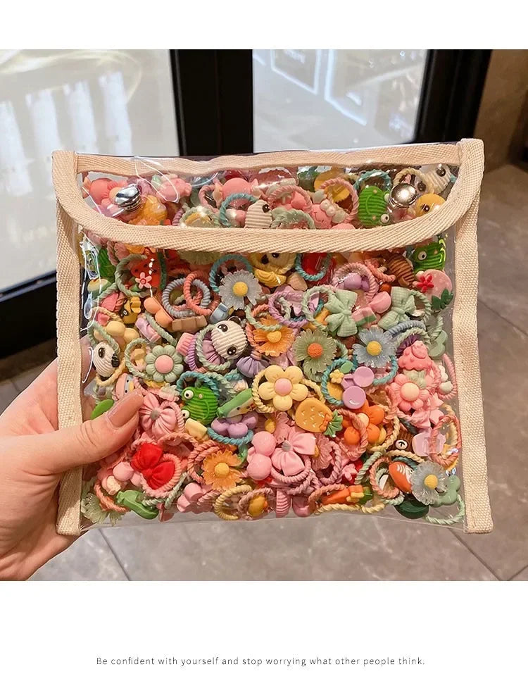 50/40/30pcs Cute Rubber Bands for Children Will Not Harm Hair with Good Elasticity. Girl Baby Headbands and Cute Girls Headdress Viralgem Store