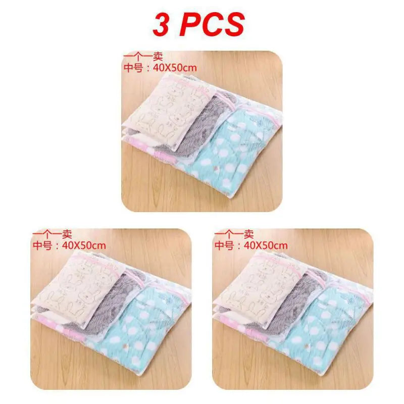1/3PCS Laundry Wash Mesh Bag Clothing Care Foldable Protection Washing Net Filter For Lingerie Underwear Bra Socks Clothes 3 Viralgem Store