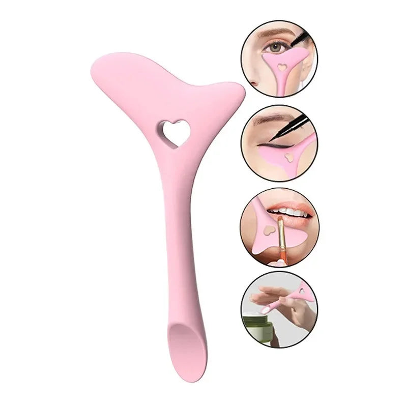 Wholesale Multi-functional Eyeliner Stencil Wing Tips Silicone Eyeliner Aid Drawing Lipstick Wearing Aid Reusable Makeup Tools Viralgem Store