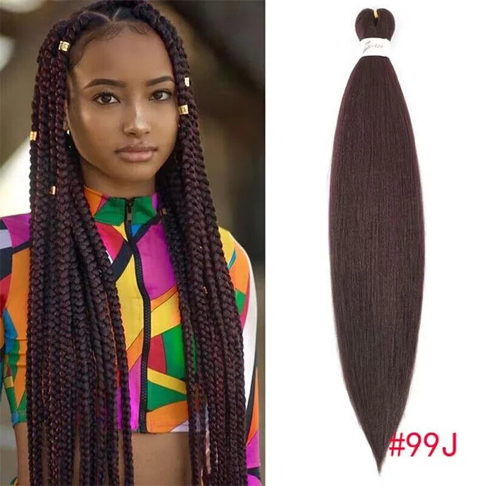 Synthetic Fiber Braiding Hair Ombre Braiding Hair For Women Easy Braid Wholesale 1B# 99j 27# 30# 1B/27 Pre-stretched Braids Viralgem Store