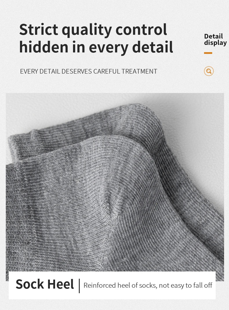 10 Pairs Women/Men Boat Socks Invisible Low Cut Silicone Non-slip Summer No-show Ankle Socks Solid Color Casual Breathable