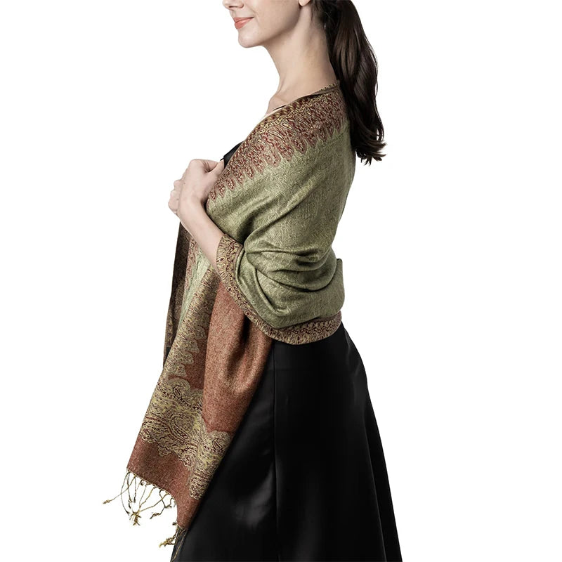 Tassel Blanket Design Thick Pashmina New Winter Warm Shawl Wrap Cashmere Scarf Women Neckerchief Poncho Stoles 2024