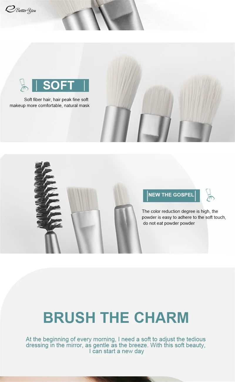 8Pcs Professional Makeup Brushes Set Cosmetic Powder Eye Shadow Foundation Blush Blending Concealer Beauty Make Up Tool Brushes