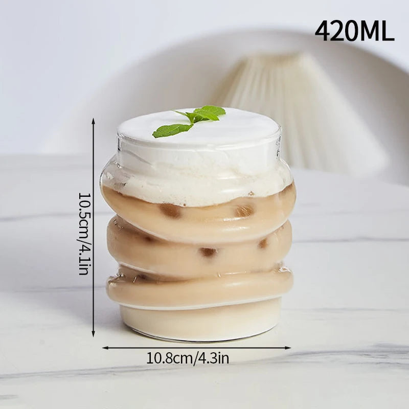 250ml-865ml INS Glass Cup Pineapple Shape Coffee Mug Transparent Cocktail Bar Beverages Soda Water Juice Mugs Cup Drinkware Viralgem Store