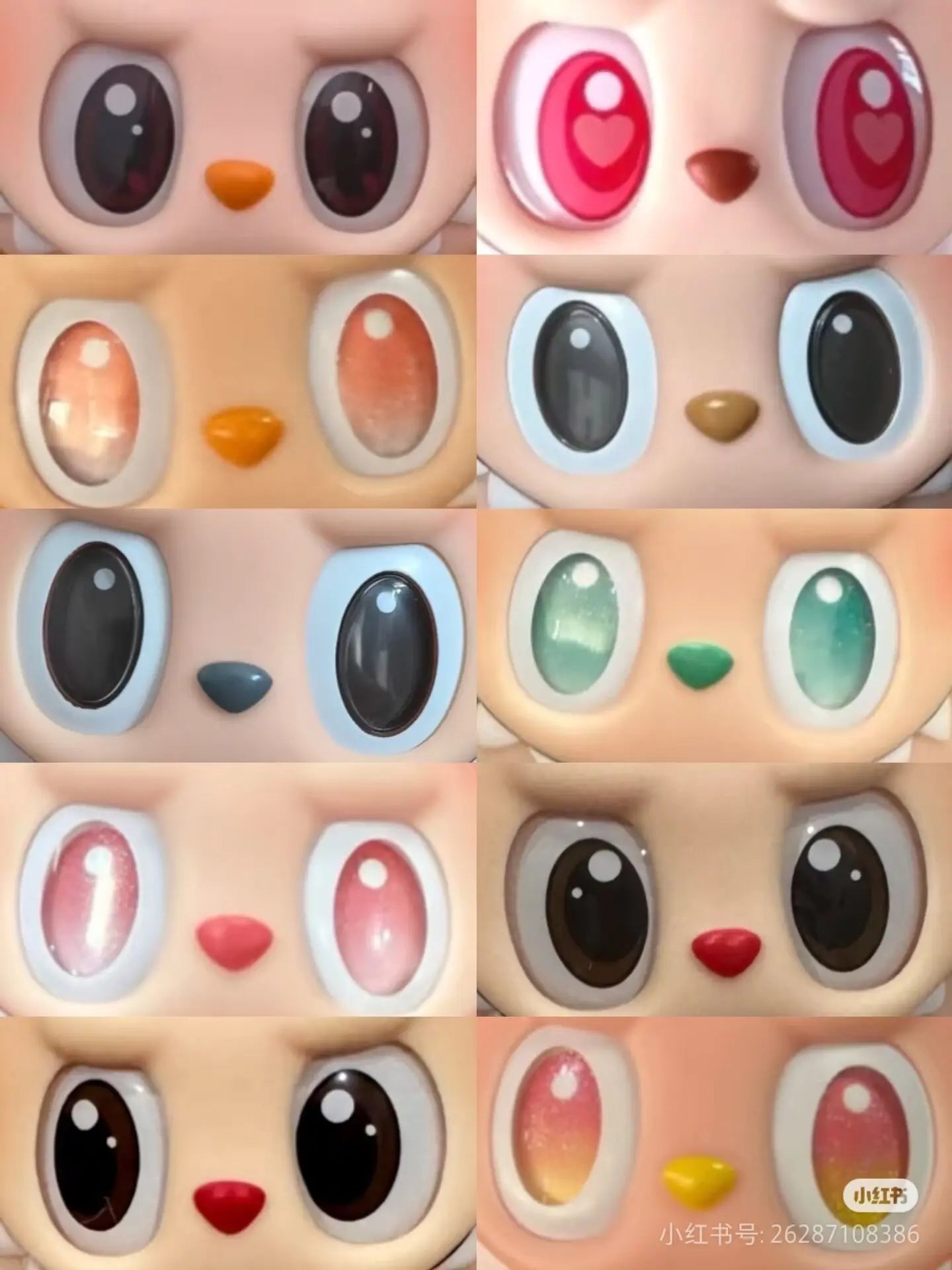 5pairs Cartoon Doll crystal Eye Black pupils hearts 10x14mm/13x18mm Oval photo glass cabochon demo flat back Making findings