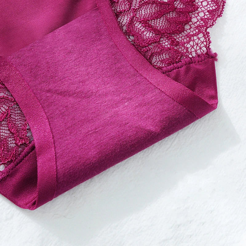 WarmSteps Women Lace Panties Luxury Silk Women's Underwear Solid M-XXXXL Plus Size Panties for Woman Underpants Briefs Female Viralgem Store