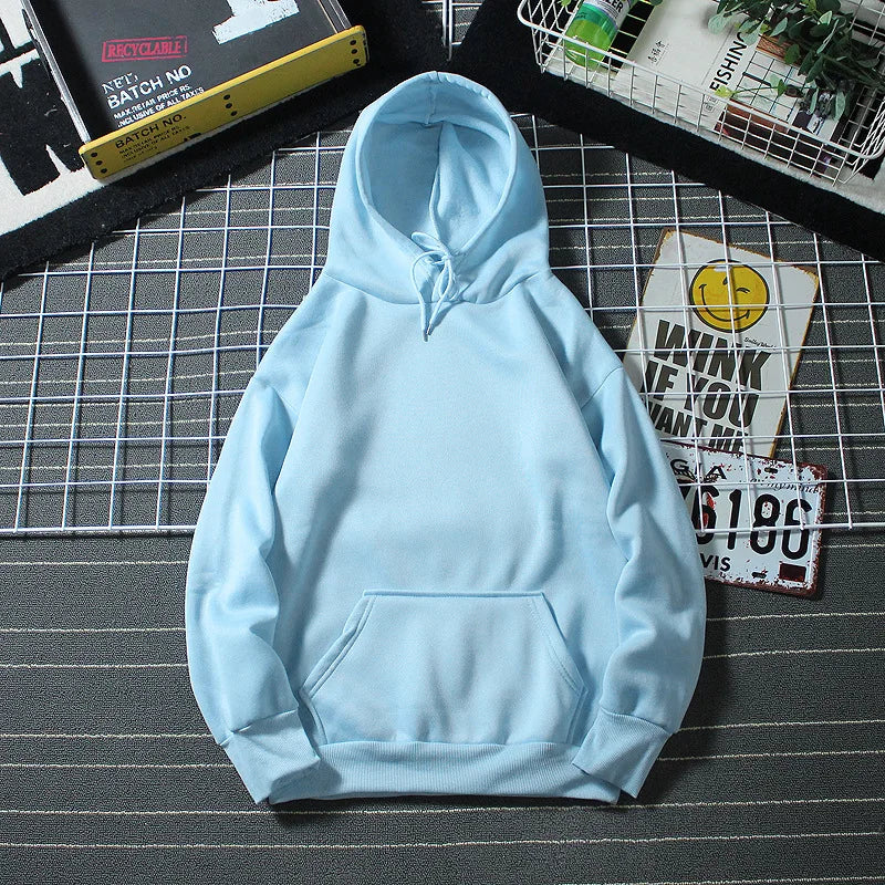 Sports Hoodie 2023 Spring and Autumn Men's and Women's Casual Hooded Pullover Sweatshirt Pure Color Sports Hoodie Sweatshirt Top