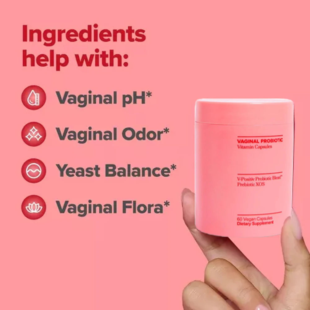 Vaginal Probiotics for Women - PH Balance, Odor Control, Yeast Vaginal Microbiome & Feminine Health - Women Probiotic - 60 CT