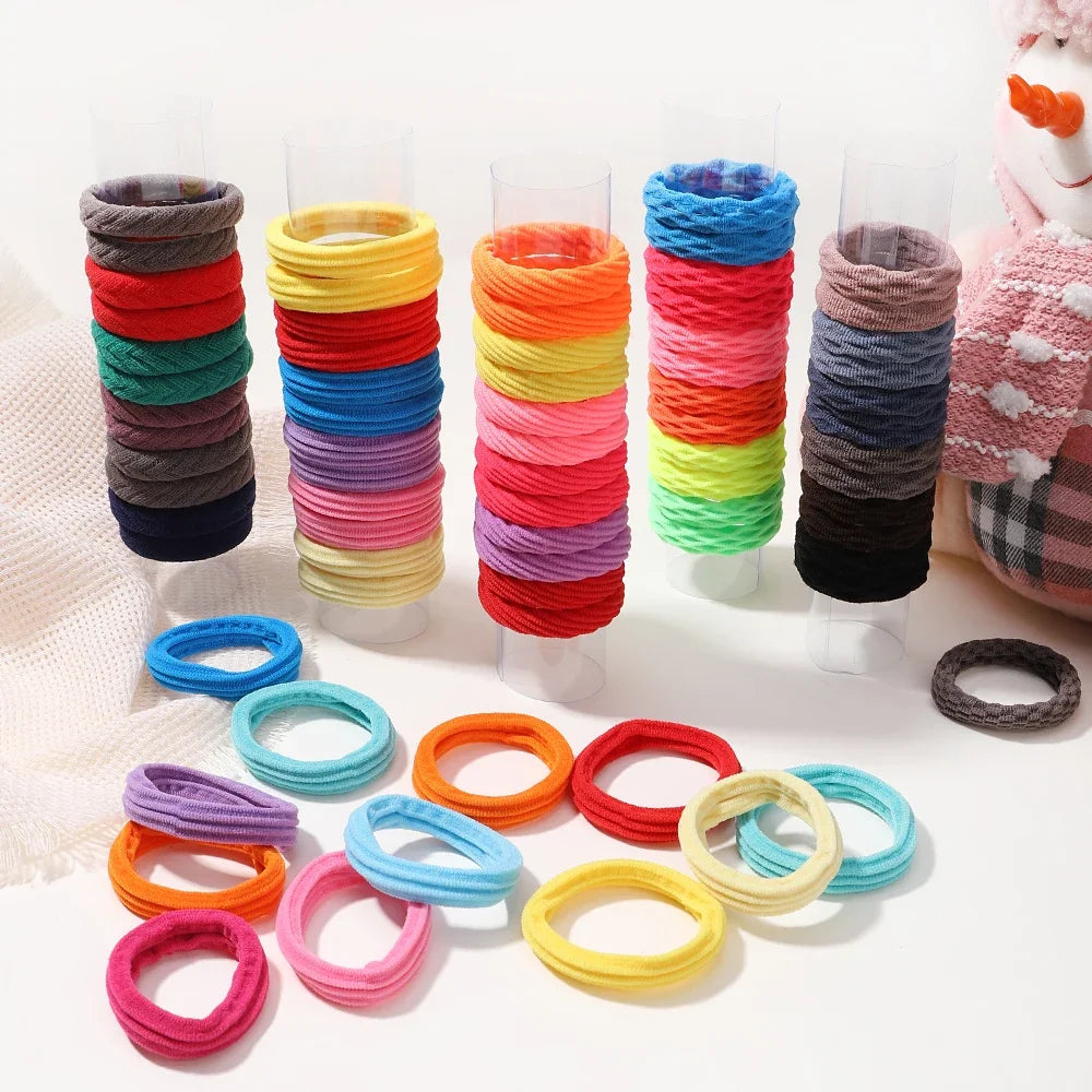 12PCS Women Girls Simple Basic Elastic Hair Bands Ties Scrunchie Ponytail Holder Rubber Bands Fashion Headband Hair Accessories