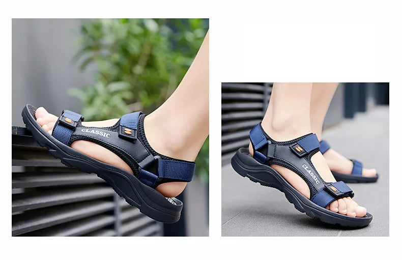 2024 New Men Breathable Mesh Sandals Summer Lightweight Outdoor Beach Sandals High Quality Comfort Non-slip Men's Casual Shoes