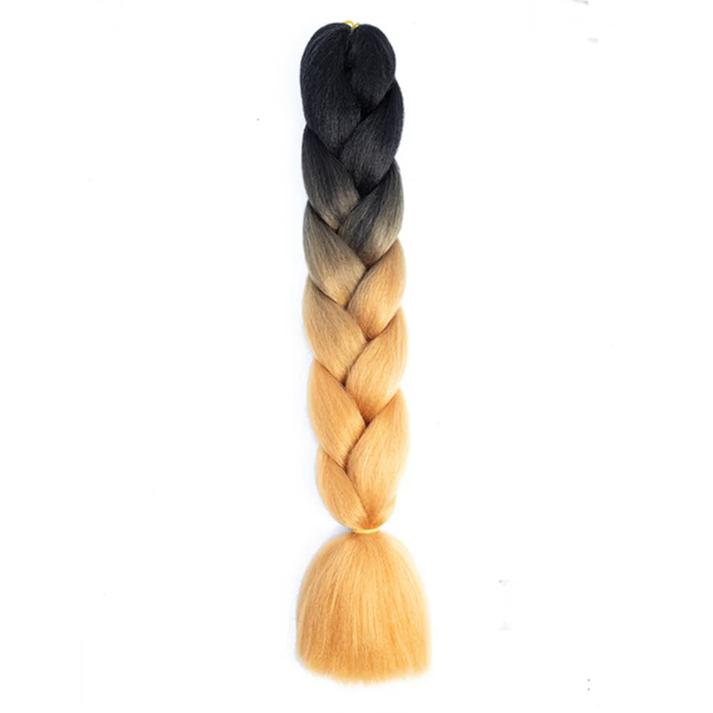 24 Inches DIY Jumbo Braiding Hair Synthetic Hair Extensions Afro Ombre Crochet Braid Hair Wholesale For Women