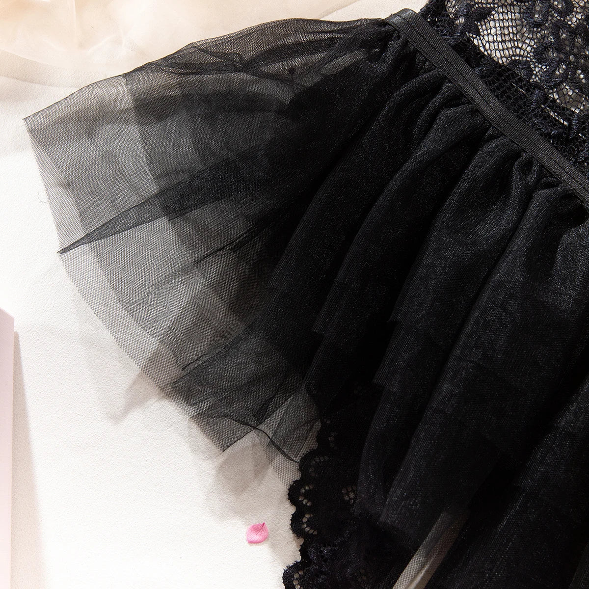 Yimunancy Lace Lingerie Set Women 2-Piece Red Backless Bodysuit Mesh Ball Gown Bow Panty Intimates Valentine Day