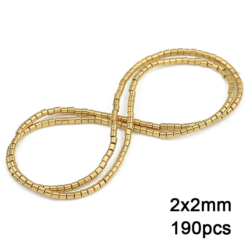 3A+ Retention Color Various Shapes Star Heart Hematite Natural Stone Plated Loose Gold Beads For Jewelry Making Diy Bracelets