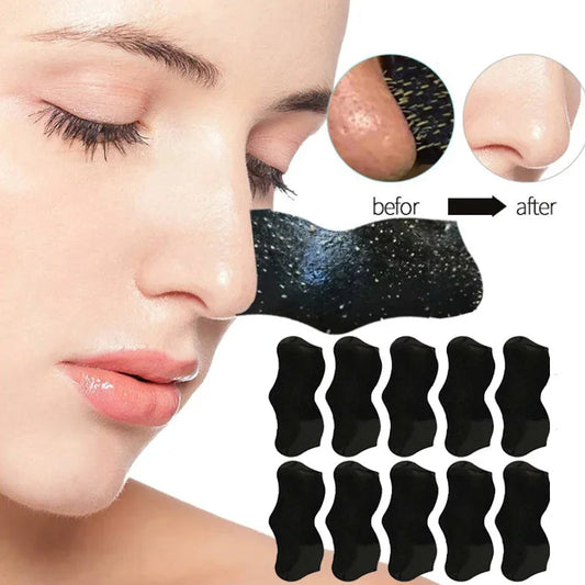 10PCS Nose Blackhead Remover Mask Deep Cleansing Skin Care Shrink Pore Acne Treatment Mask Nose Black Dots Pore Clean Strips Viralgem Store