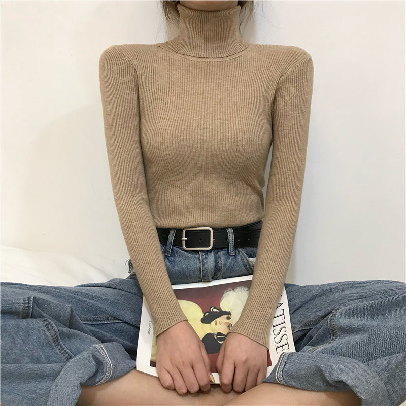 Women Turtleneck Sweater Knitted Soft Pullovers Cashmere Jumpers Basic Soft Sweaters For Women 2024 Autumn Winter