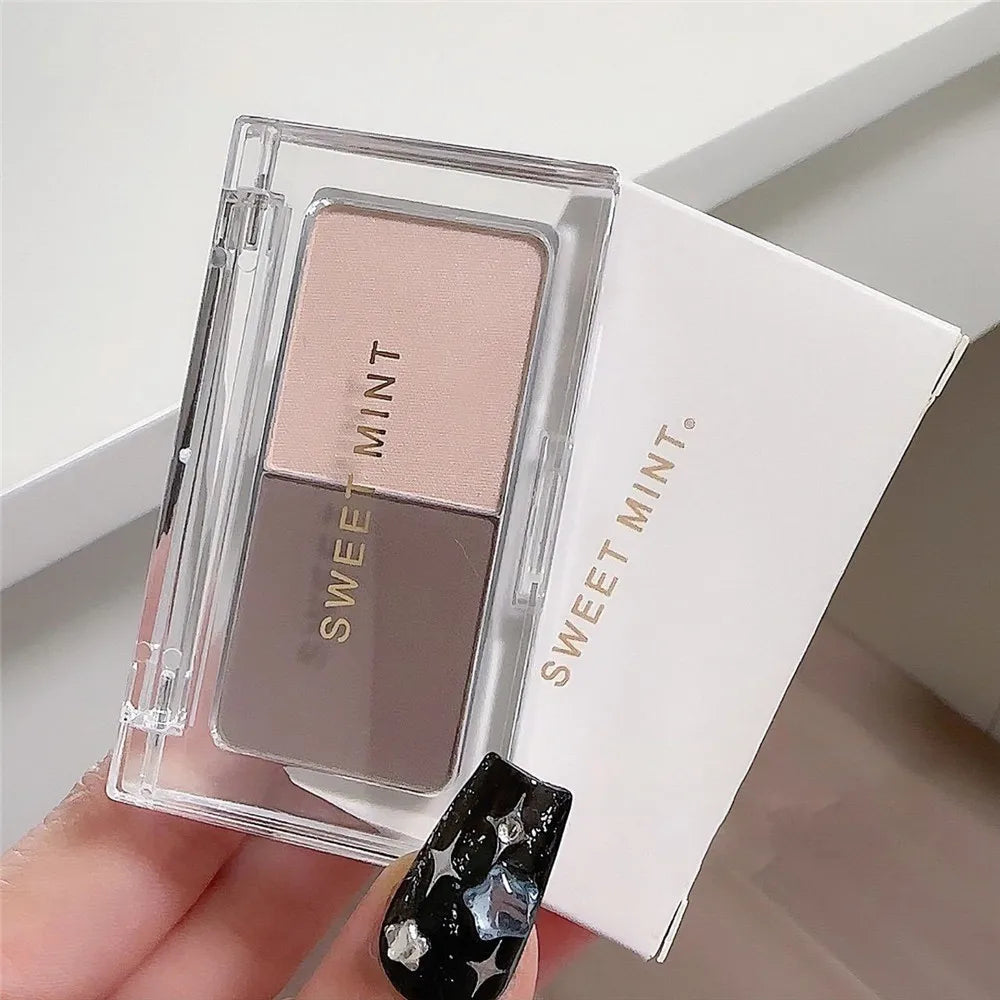 Two-color Nose Shadow Powder Highlighter Contouring Palette Side Shadow V Face Matte Brightening Multifunction Makeup Palette