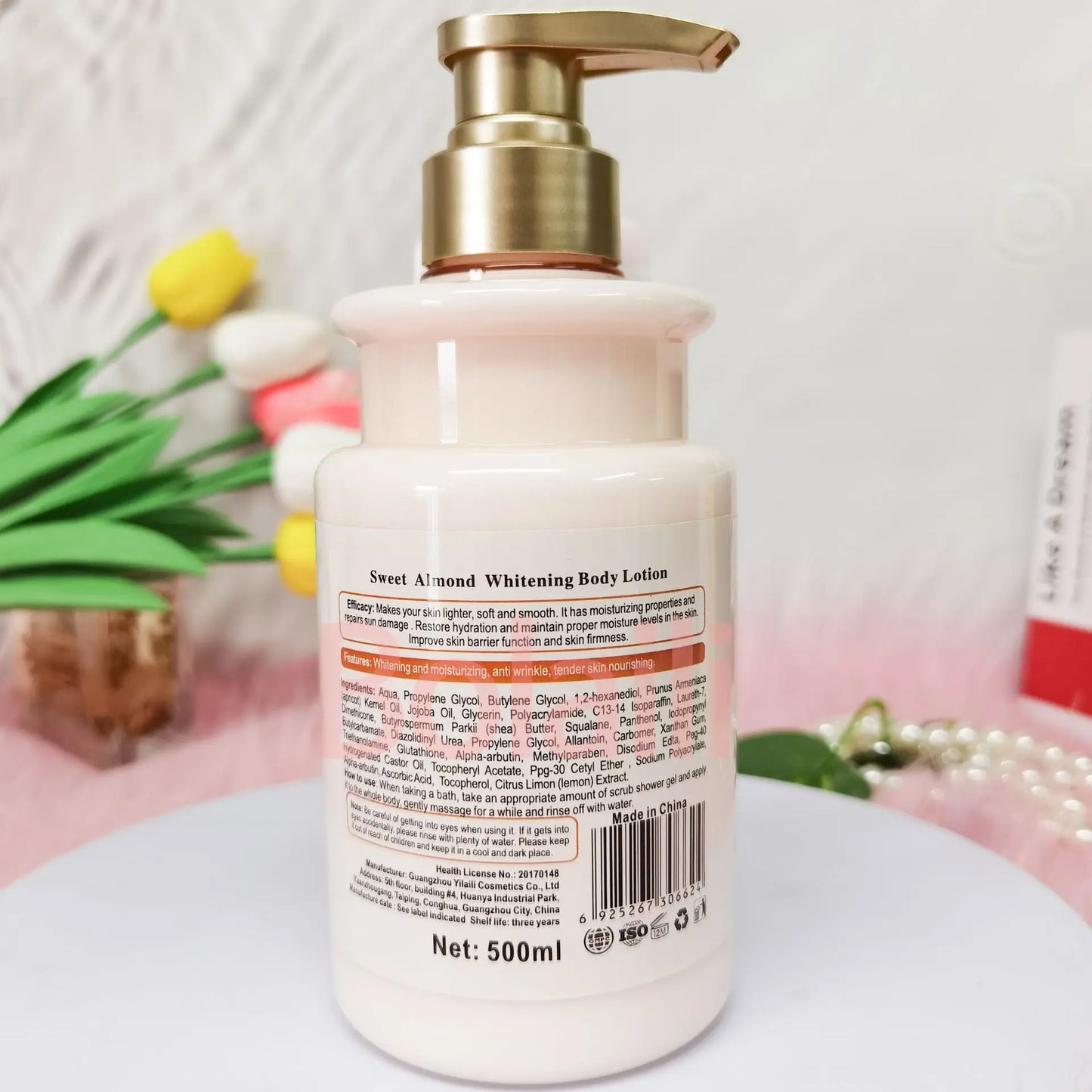 15.2fl.oz/500ml Sweet Almond 14 Days Magic Whitening Face Body Lotion Skin Moisturizing Cream