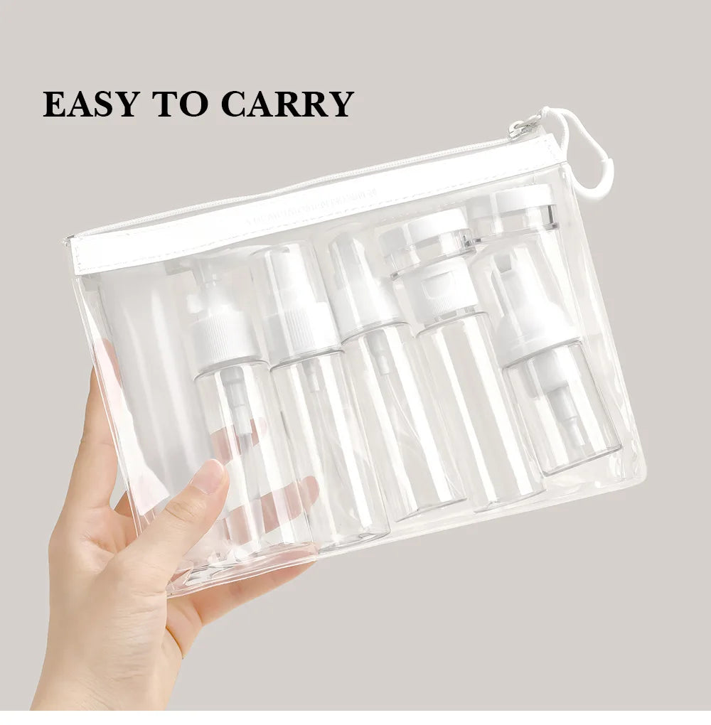 Travel Makeup Cosmetic Face Cream Pot Bottles Transparent Plastic Travel Accessories Empty Make Up Container Bottle
