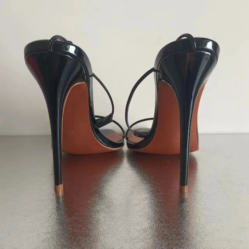 12CM 2024 New Fashion Dress Party Banquet Sandals for Women High Heel Designer Shoes Sexy Elegant Simple Heels Size 43 44 45 47