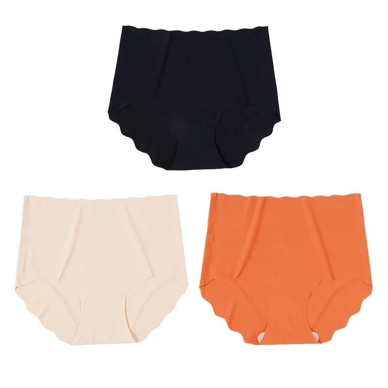3Pcs/set Invisible Panties Women Seamless Briefs Female Underpants Ultra-thin Underwear High Rise Panties Solid Comfy Lingerie