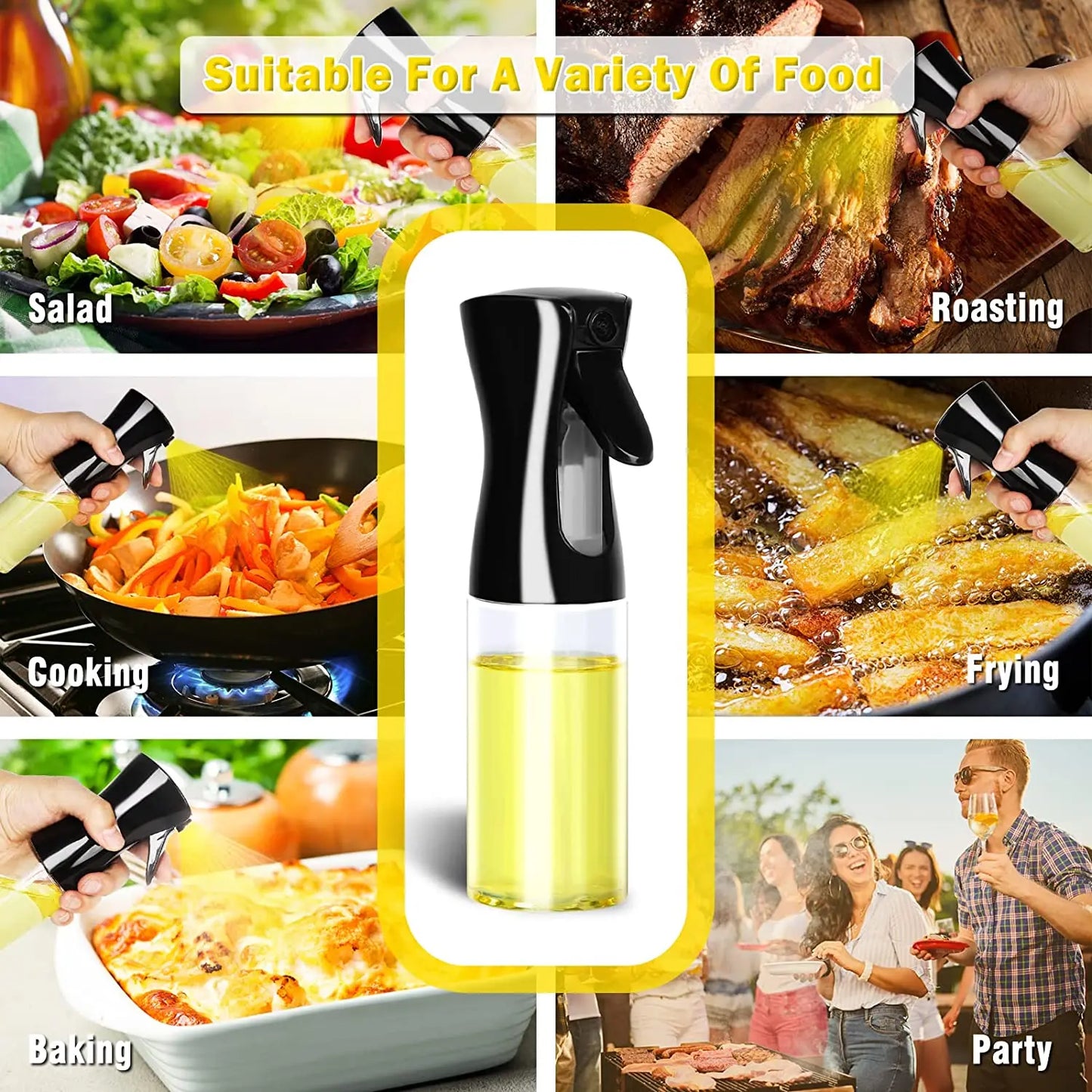 200/300/500ml Oil Spray Bottle BBQ Cooking Olive Oil Sprayer Kitchen Baking Oil Spray Empty Bottle Vinegar Bottle oil brush
