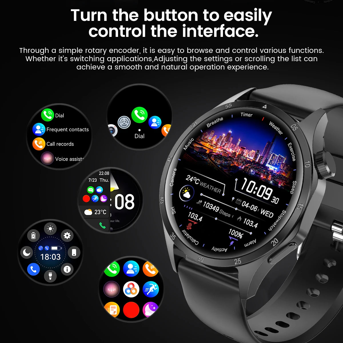 2025 New Mens Smart Watch 360 * 360 Bluetooth Call Smartwatch AMOLED Screen GPS Smart Watches NFC Waterproof Smart Watch for Men