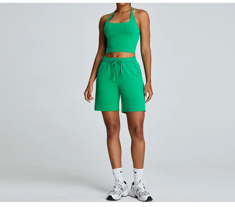 YJ-Spring and Summer New Halter Yoga Vest Women's Sling Beauty Back Exercise Underwear Slim Fit and Quick-Drying Yoga Clothes Br