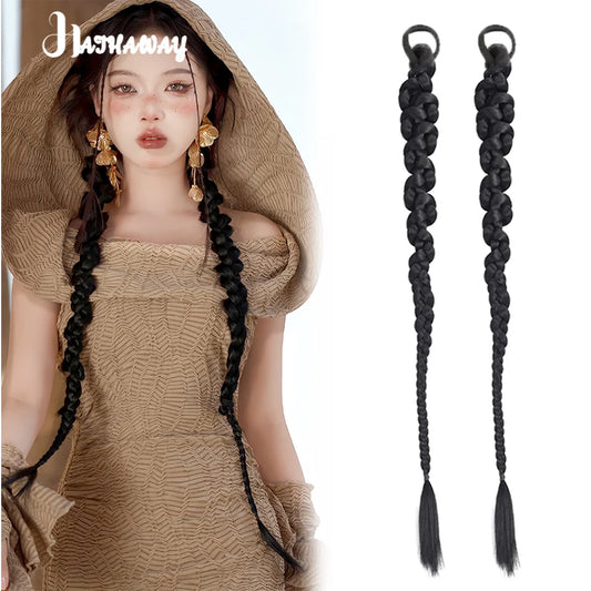 Synthetic Ponytail Wig Twist Braid Europe And The United States Wind Spice Girl Boxing Braid Fashion Hair Accessories Twist Brai