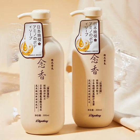 300ML Japanese Shampoo And Conditioner & Body Wash, Amino Acid Fragrant Japanese Shampoo, Japan Evening Shampoo Hair Care
