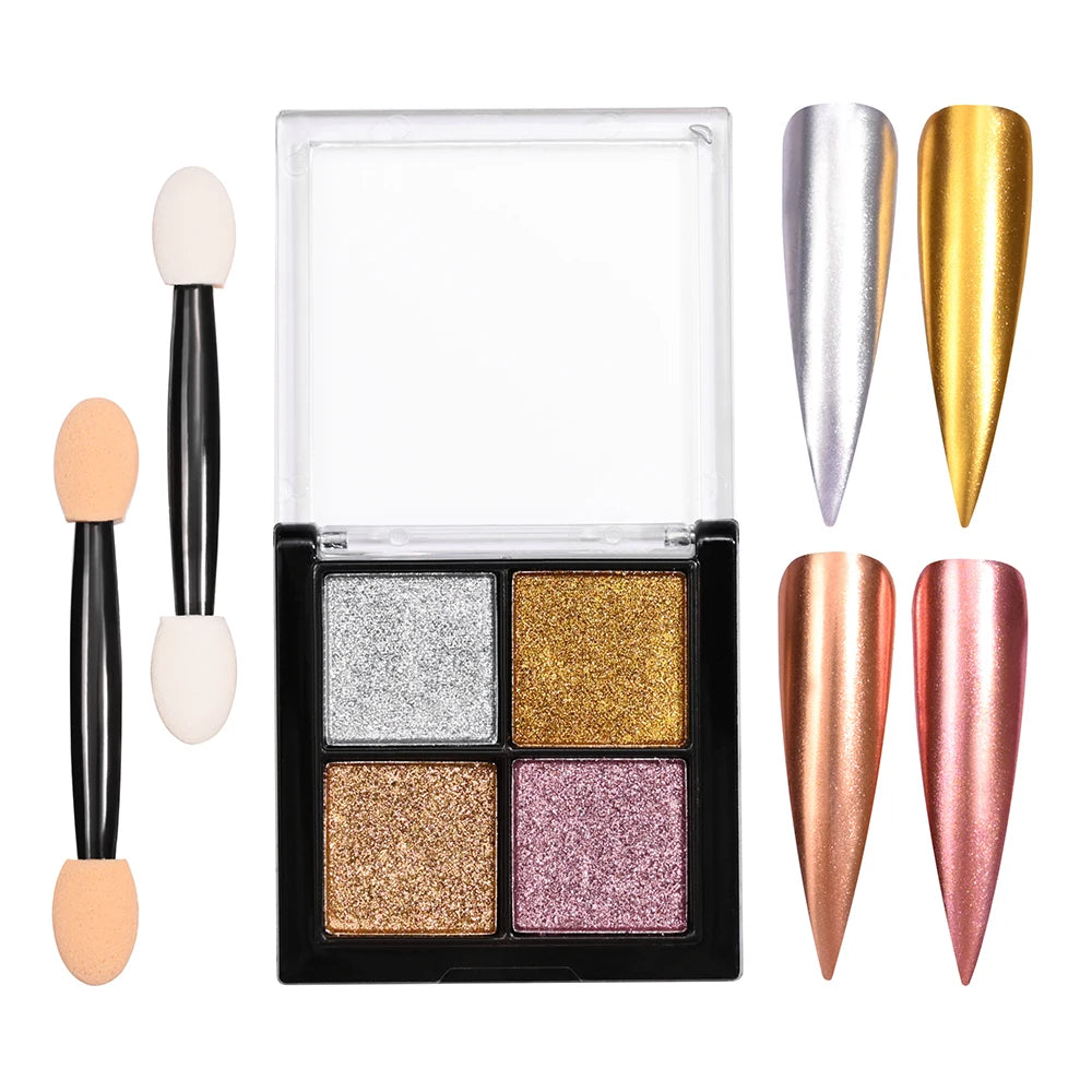1 Box Mirror Glitter Powder Nail Decoration Metallic Chrome Nail Powder Set Y2K Rubbing Glitter Pigment Flakes Manicure Accessor