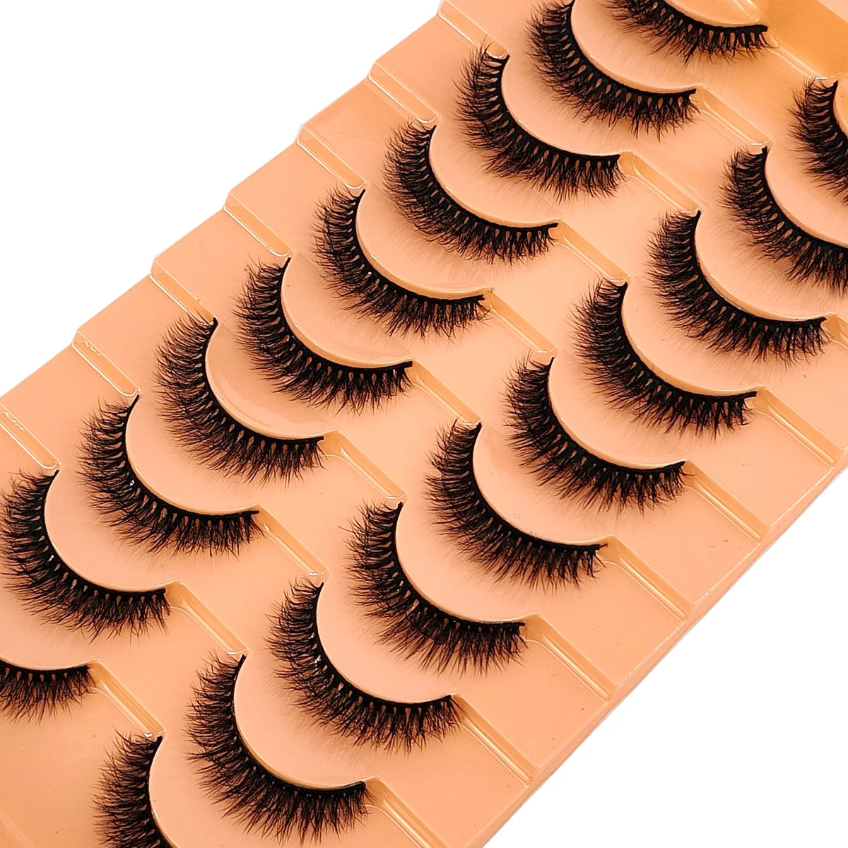 10 Pairs 3D Faux Mink Lashes Fluffy Soft Beauty Wispy Natural Short False Eyelashes Curly lashes Makeup Classic Thick eyelashes
