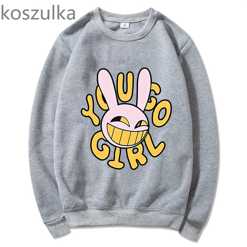 The Amazing Digital Circus Jax Hoodies Fashion Women Harajuku Funny Kawaii Hoodies Unisex Casual Vintage Pullovers Sweatshirts