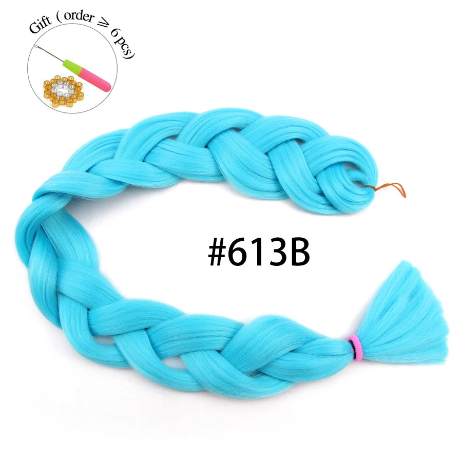 Super Long 165G 200cm Hair Synthetic Jumbo Braiding Hair Extension Heat Resistant Fiber African Ombre Jumbo Braid Hair Women Viralgem Store