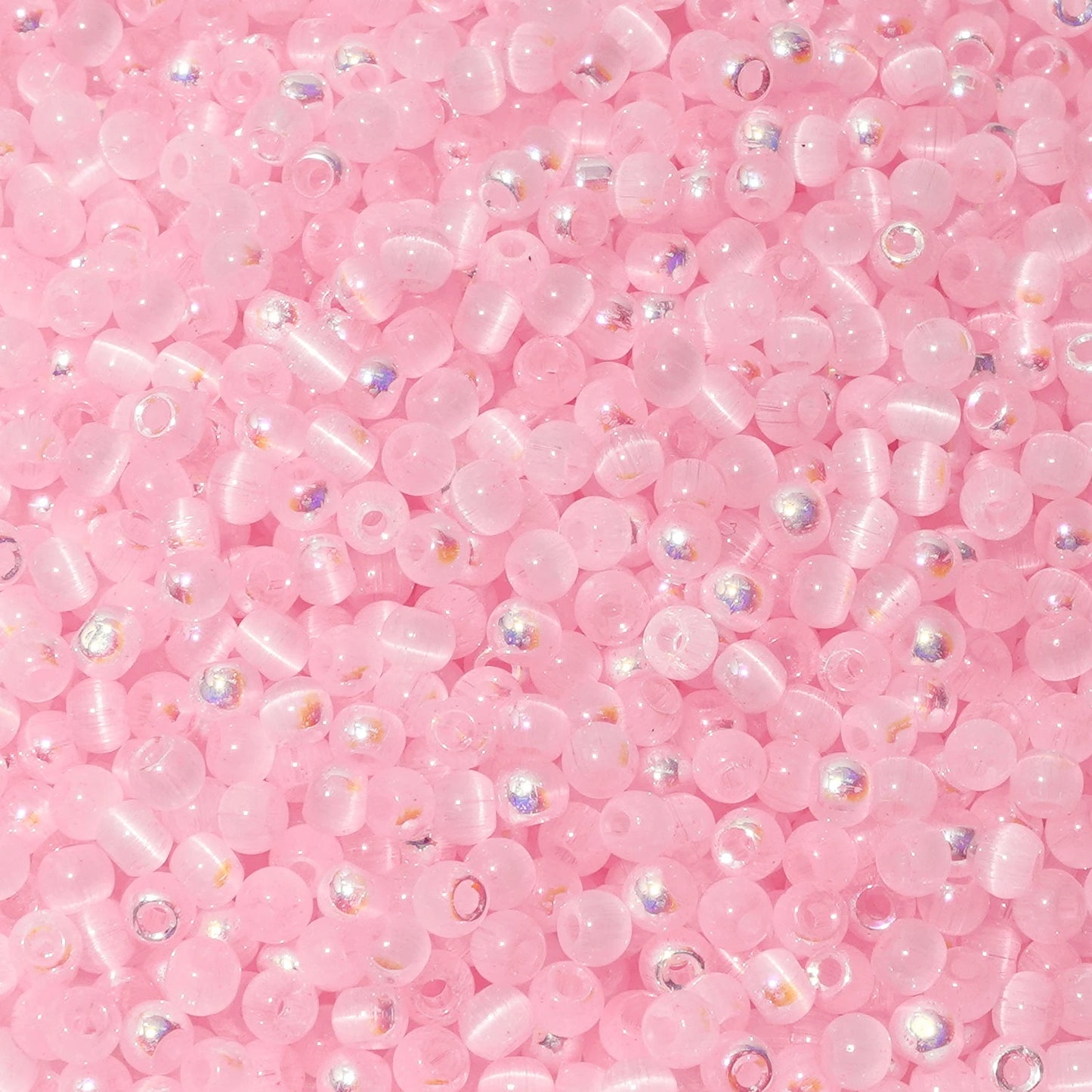 150 Cat Eye Glass Beads 4mm In Various Colors (blue, pink, yellow, green) For DIY Jewelry Making, Necklace Handicrafts, Bead Emb