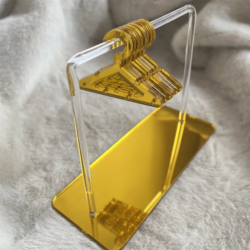 8pcs Hangers Earring Jewelry Hanger Display Stand Acrylic Organizer Creative Coat Hanger Shape Tabletop Ear Stud Jewelry Storage Viralgem Store