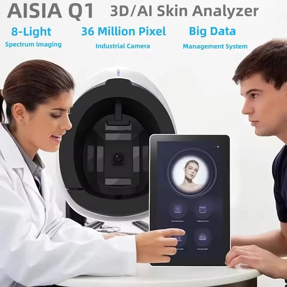 AISIA Q1 3D AI Facial Skin Analyzer Detection Skin Problem Diagnosis 8 Spectrum Professional Analysis Beauty Salon Equipment Viralgem Store