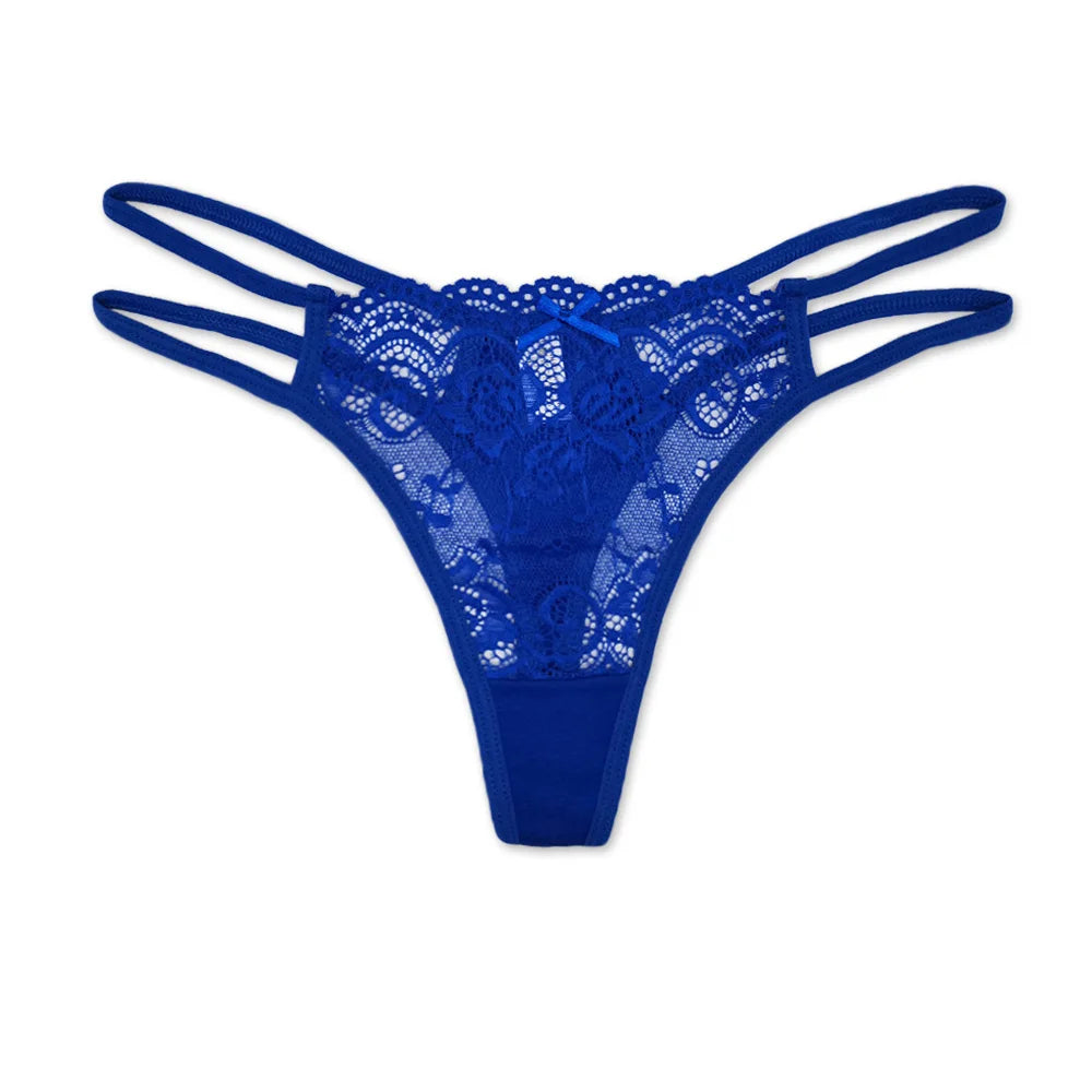 5 PCS/SET Lingerie Sexy Lace Thongs Woman Low G String Girls Underpants M-XL Transparent T-back Underwear Women Panties Viralgem Store