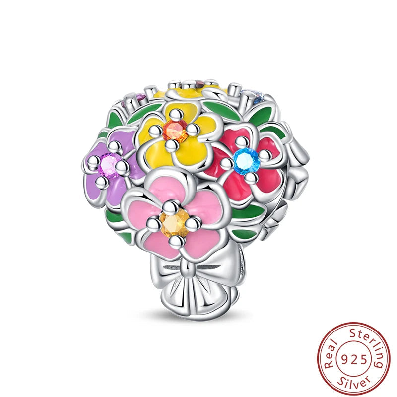 100% 925 Silver Parrot Hummingbird Owl Birds Fashion Design Charms Beads 3mm DIY Fine Jewelry Gifts Making Viralgem Store