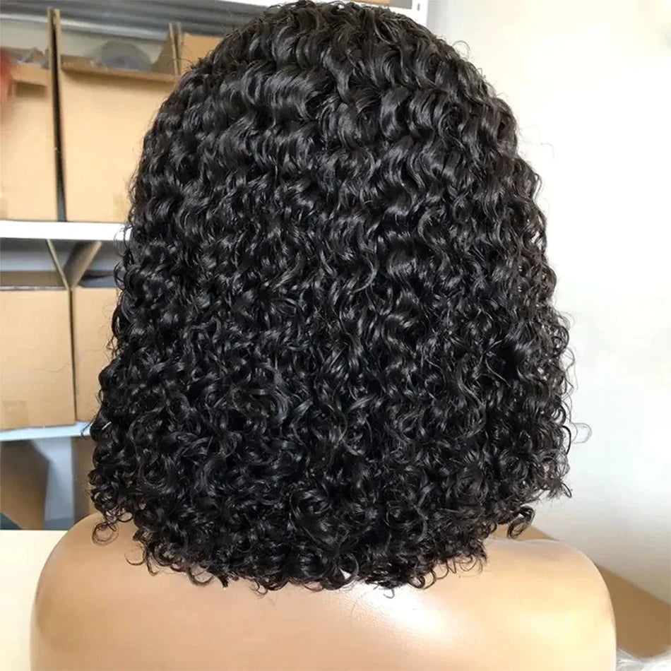 12A Kinky Curly Human Hair Wigs 13X4 Lace Frontal Wigs For Women Pre Plucked With Baby Hair Brazilian Virgin Jerry Curly Bob Wig