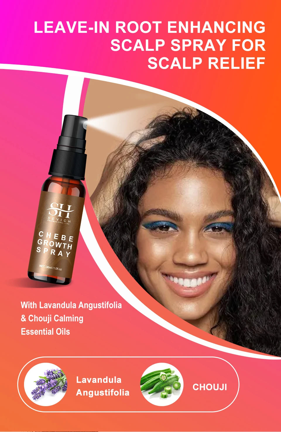 10ml Chebe Spray Fast Hair Growth Oil Hair Loss Treatment Traction Alopecia Spray Repair Damage Anti Hair Break Hair Care Spray