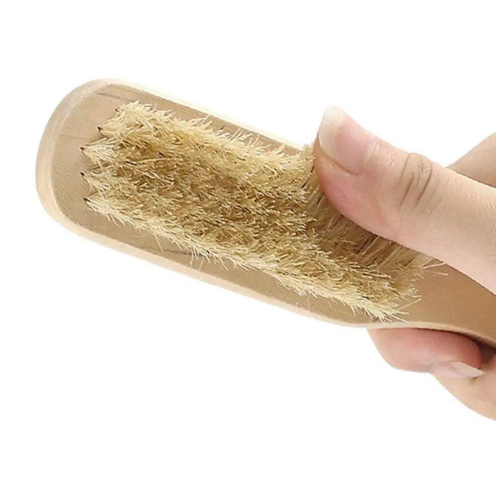 1pc Wood Handle Pumice Stone Foot Brush Scrubber Feet Natural Skin Dead Exfoliating Bristle Massage Tool Pedicure Remover B K2F1