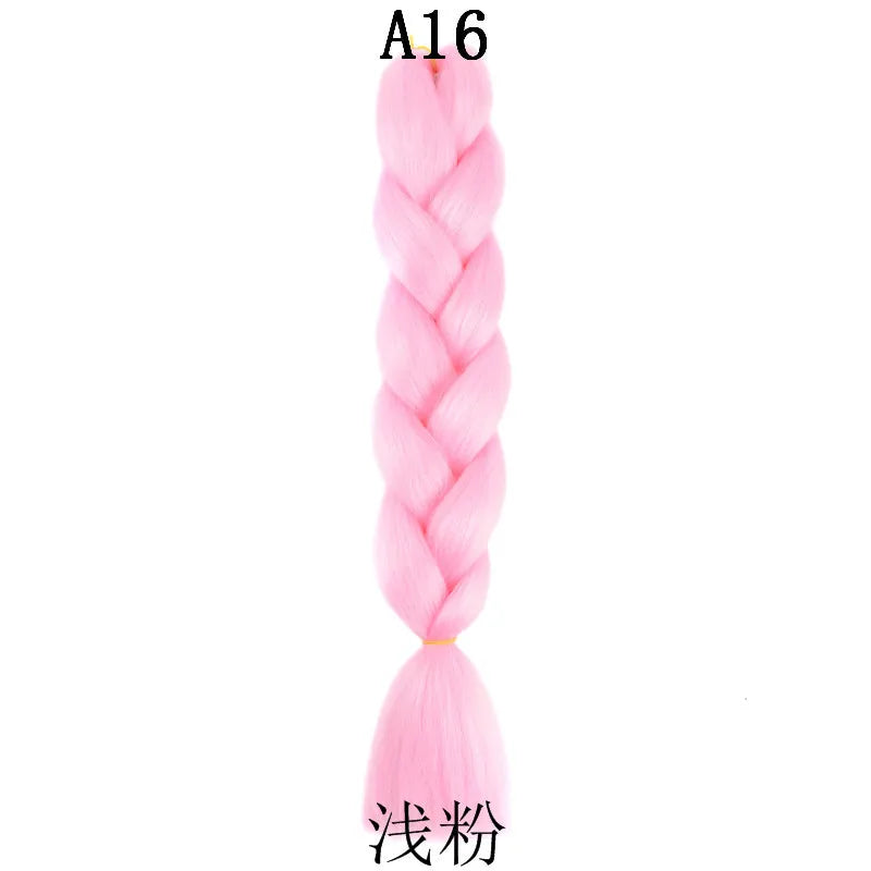 Synthetic 1Pcs 24inch 100g Braiding Hair Box Braids Colorful Twist Braiding Hair Extensions Synthetic Crochet Braiding