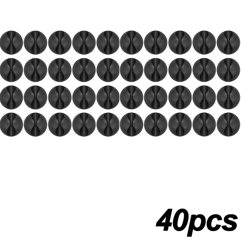 5/50Pcs Mini Cable Winder Organizer USB Charging Cable Clips Desk Tidy Organiser Wire Cord Holder Protectors In Home Office Car Viralgem Store